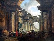 Imaginary View of the Grand Gallery of the Louvre in Ruins